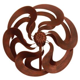 BRONZE FLOWER WINDMILL STAKE