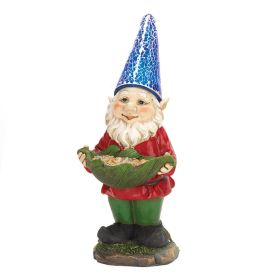 BIRD FEEDER GNOME SOLAR STATUE