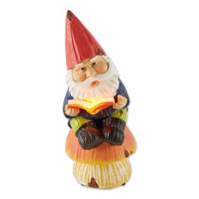 BOOKWORM GNOME SOLAR STATUE