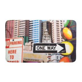 CITY TRAFFIC SIGNS FLOOR MAT