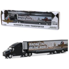Kenworth T2000 Transporter Indianapolis Motor Speedway Wheel & Wings & Flag Hobby Exclusive 1/64 Diecast Model by Greenlight 30037