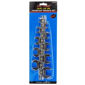 10-pc. 3/8" Drive Crowfoot Wrench Set - SAE