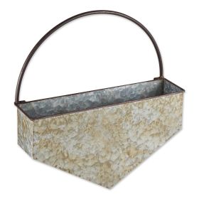 DIAMOND GALVANIZED WALL PLANTER