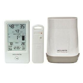 AcuRite Rain Gauge with Indoor/Outdoor Temperature