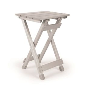 Camco Fold-Away Aluminum Table - Small Side, Fold-Away Bilingual