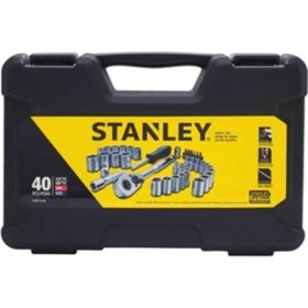 Stanley 40 Pc 1/4 in &amp; 3/8 in Drive Mechanic's Tool Set