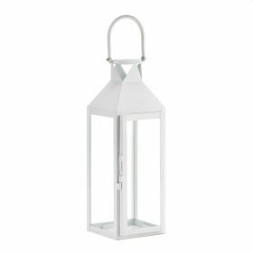 Gallery of Light White Manhattan Candle Lantern