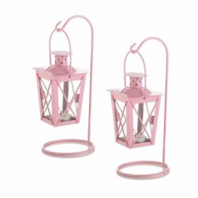 Gallery of Light Pink Railroad Hanging Lanterns