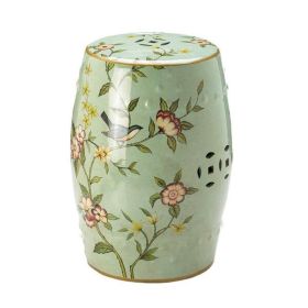 Accent Plus Floral Garden Decorative Stool