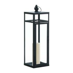 Gallery of Light Large Black Dramatic Geometry Lantern