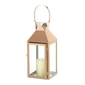 Gallery of Light Rose Gold Candle Lantern