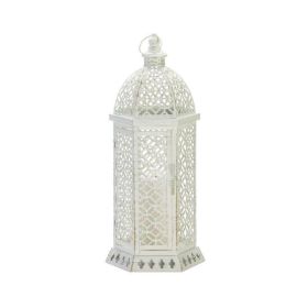 Gallery of Light Large Cutwork Hexagon Lantern