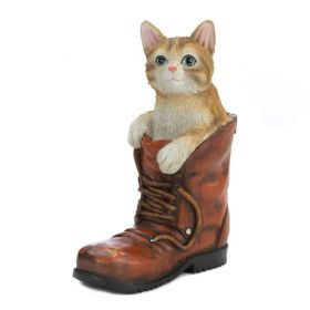 Summerfield Terrace Cat In A Boot Garden Figurine