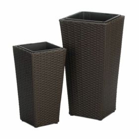 Summerfield Terrace Tuscany Wicker Tall Planters