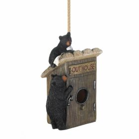 Songbird Valley Black Bear Outhouse Birdhouse