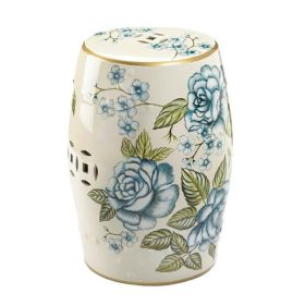 Accent Plus Antique Floral Garden Stool