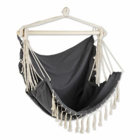Accent Plus Fringed Gray Hammock Chair