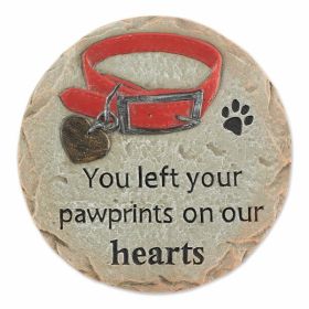 Accent Plus You Left Your Pawprints On Our Hearts Pet Memorial Stone