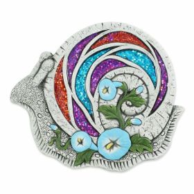 Accent Plus Bejeweled Snail Stepping Stone