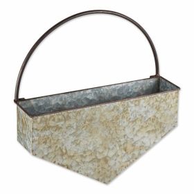 Accent Plus Diamond Galvanized Wall Planter