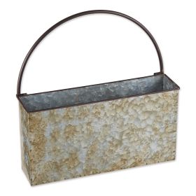 RECTANGLE GALVANIZED WALL PLANTER