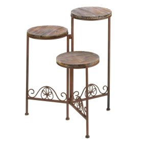 RUSTIC TRIPLE PLANTER STAND