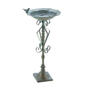 SPECKLED GREEN BIRDBATH