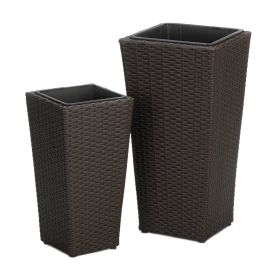 TUSCANY WICKER TALL PLANTERS