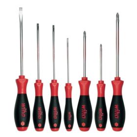 Wiha SoftFinish Slotted and Phillips Screwdriver Set - 7 Piece Set