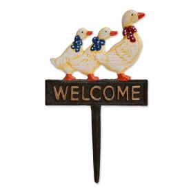 WELCOME DUCKS CAST IRON SIGN