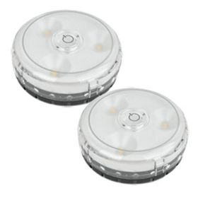 Rite Lite LPL592 Wireless Battery Touch On/Off LED Micro Puck Light 2-Pack